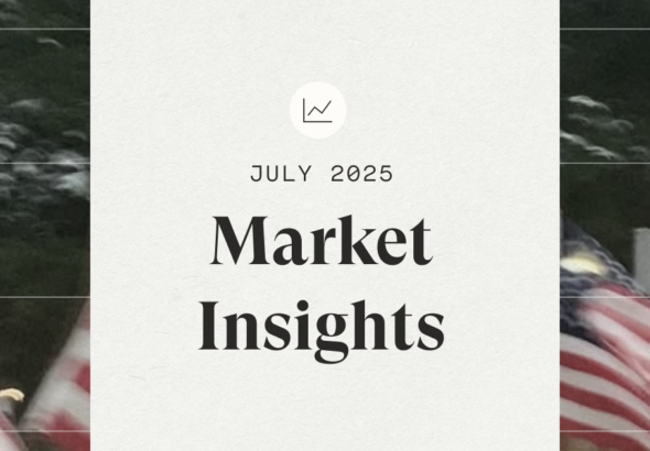Stock market chart for July 2025 recap