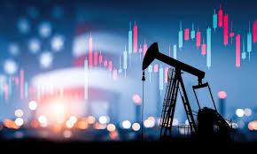 Oil stocks rally following U.S. capture of Maduro in Venezuela, featuring pumpjacks and rising market graphs.