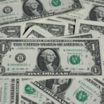 US dollar bills close up