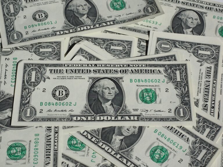 US dollar bills close up